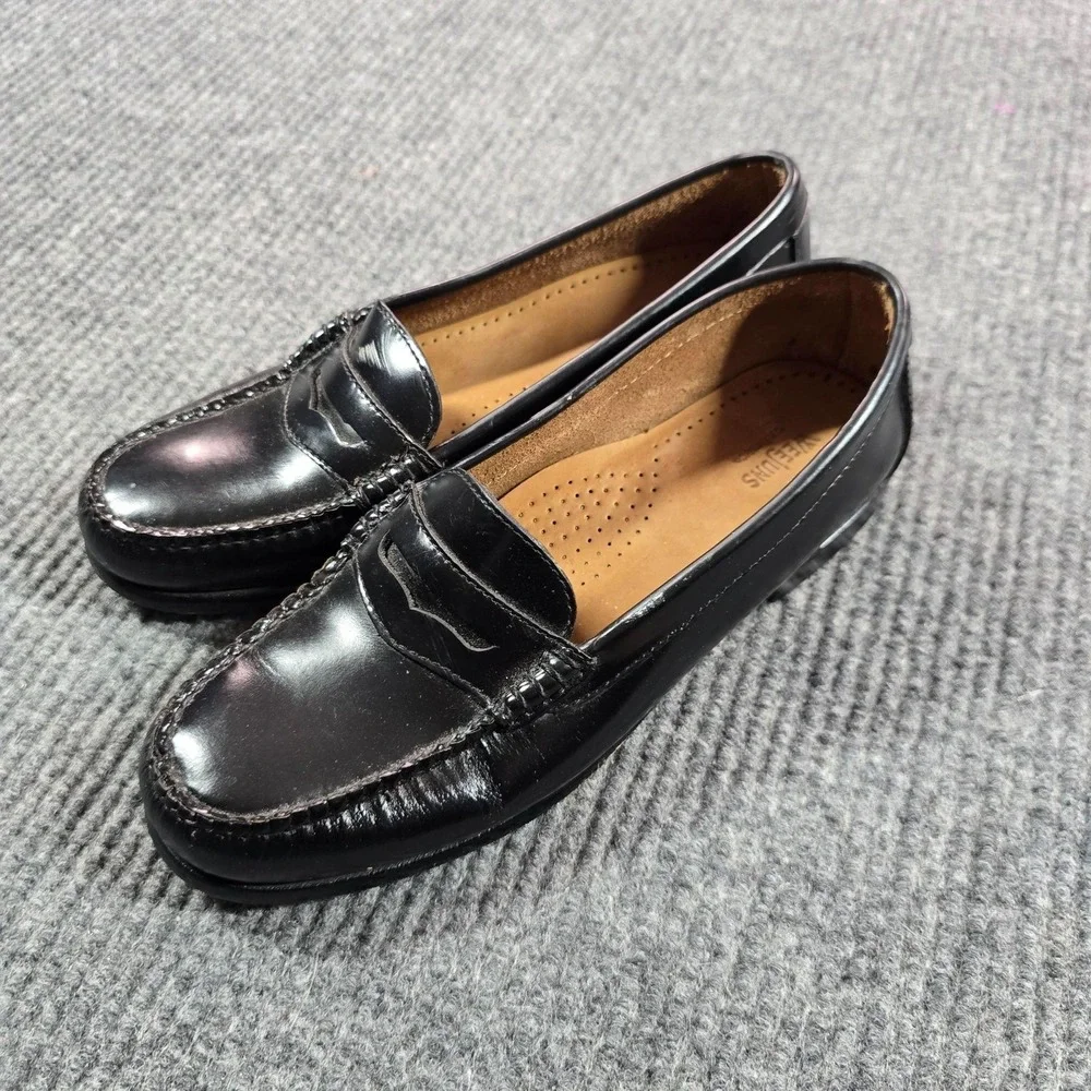 G.H. Bass Weejuns Shoes Mens Size 8 Black Leather Loafers